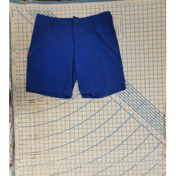 Rhone Resort Collection Blue Quick Drying‎ Side Vent Flat Front Men's Shorts - Picture 5 of 15